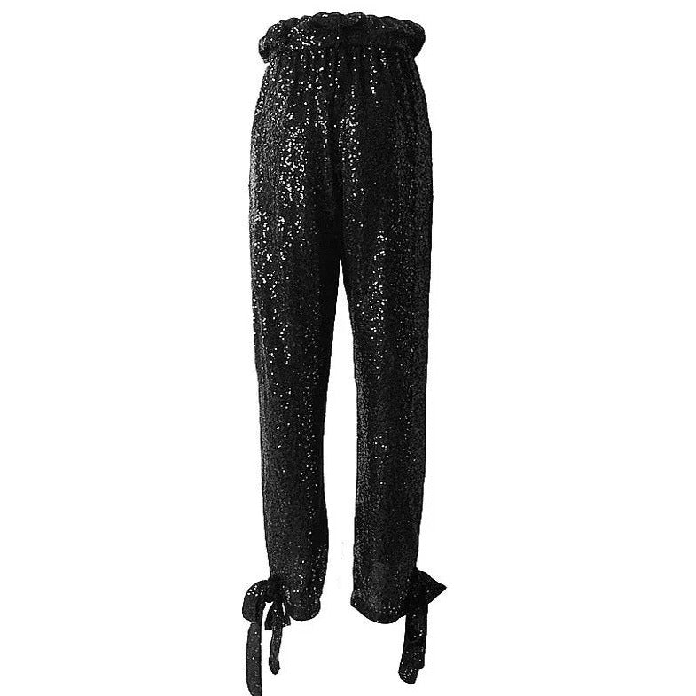 High Waist Sequin Pants