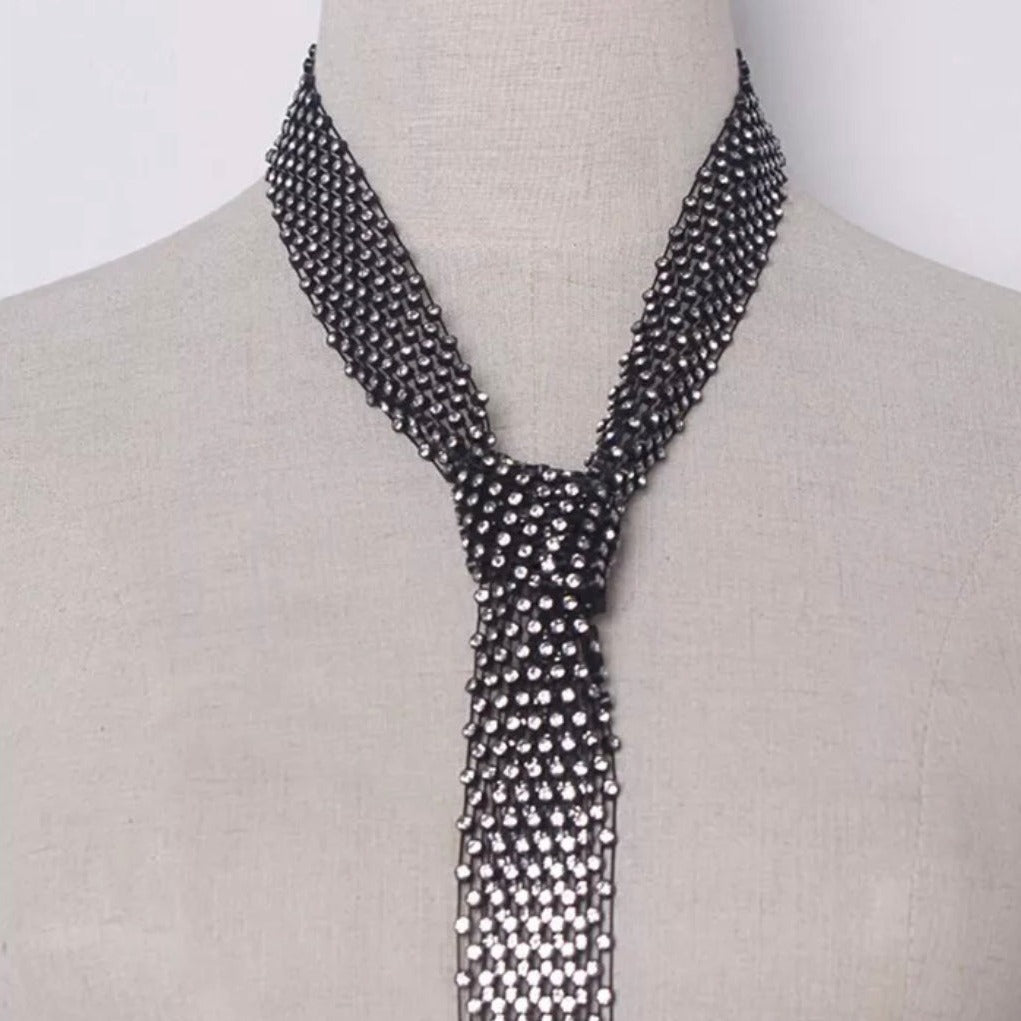 Rhinestone tie